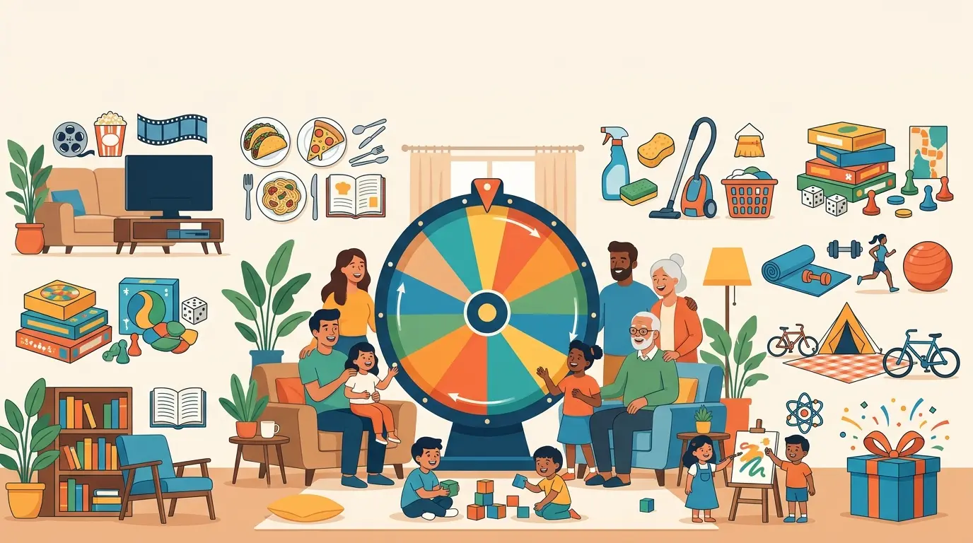 25 formas creativas de usar una rueda de azar en casa